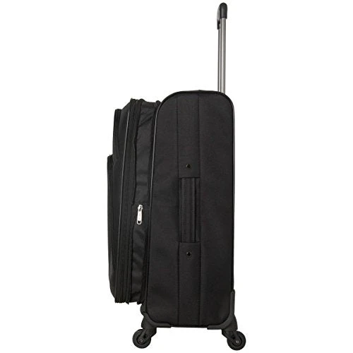Kenneth Cole Reaction Going Places 24" 600d Polyester Expandable 4-Wheel Spinner Checked Luggage, Black 10 Kenneth Cole Reaction Going Places 24" 600d Polyester Expandable 4-Wheel Spinner Checked Luggage, Black - Image 8