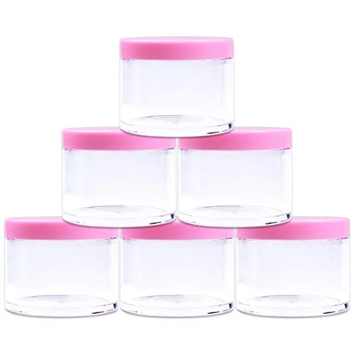 Beauticom 4 Oz. (120g/120ML, Quantity: 6 Pieces) Thick Wall Round Leak Proof Clear Acrylic Jars W/Lids For Beauty, Cream (6 Pieces (6 Jars + Lids Together), PINK) 5 Beauticom 4 Oz. (120g/120ML, Quantity: 6 Pieces) Thick Wall Round Leak Proof Clear Acrylic Jars W/Lids For Beauty, Cream (6 Pieces (6 Jars + Lids Together), PINK) - Image 3