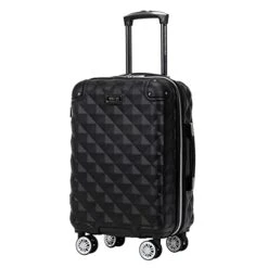 Kenneth Cole Reaction Diamond Tower Luggage Collection Lightweight Hardside Expandable 8-Wheel Spinner Travel Suitcase, Black, 20-Inch Carry On -Samsonite Shop 31F2u 74VFS