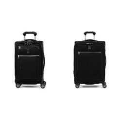 Travelpro Platinum Elite-Softside Expandable Spinner Wheel Luggage, Shadow Black, 2-Piece Set (21/25)