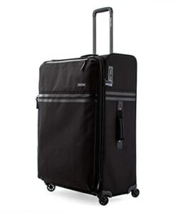 Calvin Klein Parker Softside Expandable Spinner Luggage With TSA Lock, Black, 29 Inch