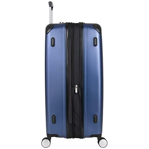 Ben Sherman 181037 Norwich Collection Lightweight Hardside PET Expandable 8-Wheel Spinner Luggage, Indigo, 28-Inch Checked 9 Ben Sherman 181037 Norwich Collection Lightweight Hardside PET Expandable 8-Wheel Spinner Luggage, Indigo, 28-Inch Checked - Image 7