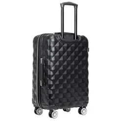 Kenneth Cole Reaction Diamond Tower Luggage Collection Lightweight Hardside Expandable 8-Wheel Spinner Travel Suitcase, Black, 24-Inch Checked -Samsonite Shop 31UdxOR6KzS