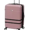 London Fog Southbury II Hardside Spinner Luggage, Blush, Checked-Medium 25-Inch