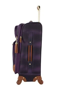 Steve Madden Designer Luggage Collection - 3 Piece Softside Expandable Lightweight Spinner Suitcase Set - Travel Set Includes 20 Inch Carry On, 24 Inch & 28-Inch Checked Suitcases (Shadow Purple) -Samsonite Shop 31 WgL56oSL