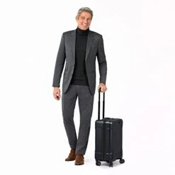 Briggs & Riley Torq Hardside Carry On Luggage With Spinner Wheels 22 Inch. USB Charging Port, TSA-Friendly Locks, Easy Access Hinged Front Pocket, Black -Samsonite Shop 31evoLMRYXL
