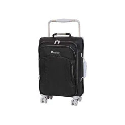 It Luggage World's Lightest New York Softside 8 Wheel Spinner, Raven With Vapor Blue Trim, Carry-On 22-Inch