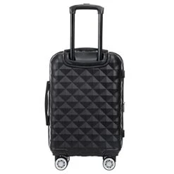Kenneth Cole Reaction Diamond Tower Luggage Collection Lightweight Hardside Expandable 8-Wheel Spinner Travel Suitcase, Black, 20-Inch Carry On -Samsonite Shop 31p0NDrcE7S