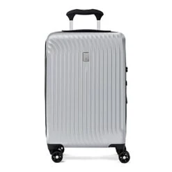 Travelpro Maxlite Air Hardside Expandable Luggage, 8 Spinner Wheels, Lightweight Hard Shell Polycarbonate, Metallic Silver, Carry-On 21-Inch