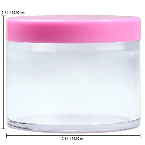 Beauticom 4 Oz. (120g/120ML, Quantity: 6 Pieces) Thick Wall Round Leak Proof Clear Acrylic Jars W/Lids For Beauty, Cream (6 Pieces (6 Jars + Lids Together), PINK) 10 Beauticom 4 Oz. (120g/120ML, Quantity: 6 Pieces) Thick Wall Round Leak Proof Clear Acrylic Jars W/Lids For Beauty, Cream (6 Pieces (6 Jars + Lids Together), PINK) - Image 8
