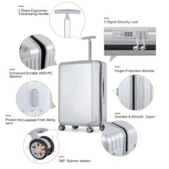 3Pcs ABS+PC Luggage Set Travel Suitcase Set Wiredrawing Trolley Case 3 -Samsonite Shop 3Pcs ABS PC Luggage Set Travel Suitcase Set Wiredrawing Trolley Case 3 Sets Business Travel Luggage