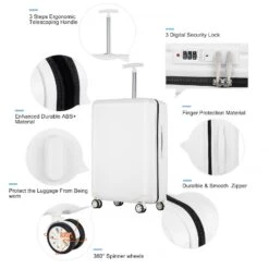 3Pcs ABS+PC Luggage Set Travel Suitcase Set Wiredrawing Trolley Case 3 -Samsonite Shop 3Pcs ABS PC Luggage Set Travel Suitcase Set Wiredrawing Trolley Case 3 Sets Business Travel Luggage f8790ca3 f29b 4afc b8ad 73035374b94d