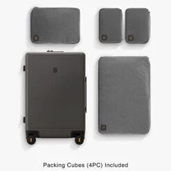 LEVEL8 Elegance Checked Luggage, 24 Inch Hardside Suitcase, Lightweight PC Matte Hardshell With TSA Lock, Spinner Wheels - Olive Green -Samsonite Shop 41 9UiLwIZL