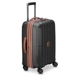 DELSEY Paris St. Tropez Hardside Expandable Luggage With Spinner Wheels, Black, Checked-Large 28 Inch -Samsonite Shop 410Ire6eXrL