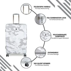 HEYS White CAMO Rang White Color Case Size, White, 30", Luggage -Samsonite Shop 410 NZfusZL