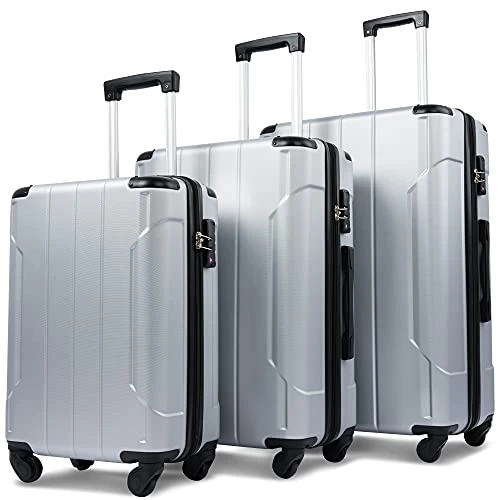 Merax 3 Piece Luggage Sets ABS Expandable Spinner Suitcase With TSA Lock 20 Inch 24 Inch 28 Inch 3 Merax 3 Piece Luggage Sets ABS Expandable Spinner Suitcase With TSA Lock 20 Inch 24 Inch 28 Inch