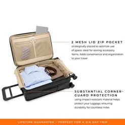 Briggs & Riley Baseline Spinners, Black, Essential Carry 31 Briggs & Riley Baseline Spinners, Black, Essential Carry -Samsonite Shop 412T8OK8oRL