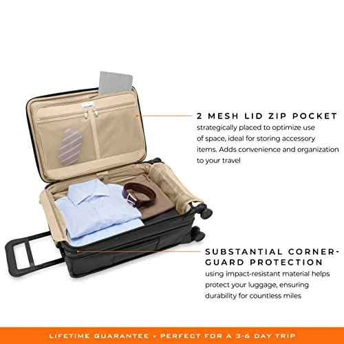 Briggs & Riley Baseline Spinners, Black, Essential Carry 16 Briggs & Riley Baseline Spinners, Black, Essential Carry - Image 14