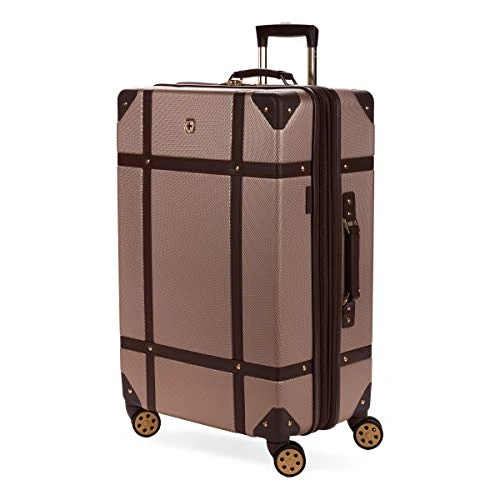 SwissGear 7739 Trunk, Hardside Spinner Luggage (Blush, Checked-Large 26-Inch) 3 SwissGear 7739 Trunk, Hardside Spinner Luggage (Blush, Checked-Large 26-Inch)