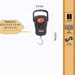 American Weigh Scales - PK Series Industrial Digital Hanging Scale, Black, 110 X 0.05lbs - PK-110 -Samsonite Shop 412iRXdlKeL