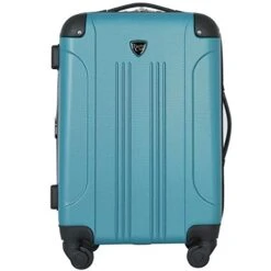 Travelers Club Chicago Hardside Expandable Spinner Luggage, Teal, 20" Carry-On