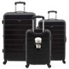 Wrangler Smart Luggage Set With Cup Holder And USB Port, Black, 3 Piece Set -Samsonite Shop 4145PURGllL