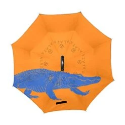 Inverted Travel Umbrella Orange Gator Reverse Windproof UV Protection Umbrellas With C Shaped Handle For Car Golf Outdoor -Samsonite Shop 414bVfyVzLL