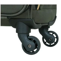 Kenneth Cole Reaction Women's Chelsea Luggage Chevron Softside 8-Wheel Spinner Expandable Suitcase Collection, Olive, 4 Underseater -Samsonite Shop 414y2810C L