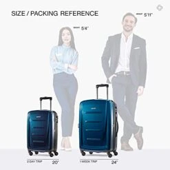 Samsonite Winfield 2 Hardside Luggage With Spinner Wheels, Deep Blue, 2-Piece Set (20/24) -Samsonite Shop 415A3RhHDYL