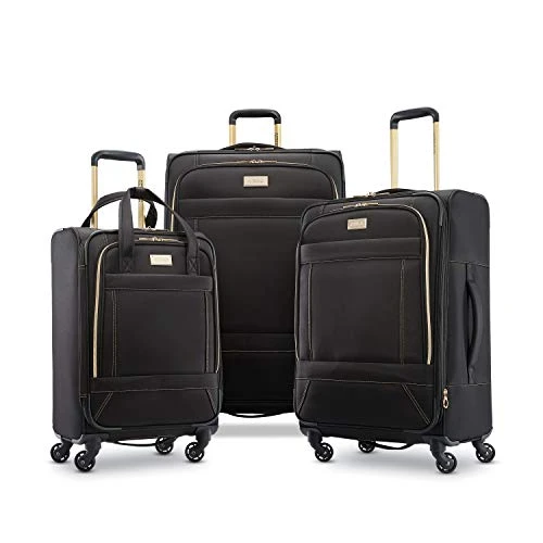 American Tourister Belle Voyage Softside Luggage With Spinner Wheels, Black, Checked-Medium 25-Inch 5 American Tourister Belle Voyage Softside Luggage With Spinner Wheels, Black, Checked-Medium 25-Inch - Image 3