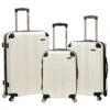 Rockland London Hardside Spinner Wheel Luggage, White, 3-Piece Set (20/24/28) -Samsonite Shop 416g Iz8tNL