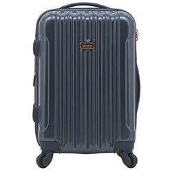 Kensie Women's Alma Hardside Spinner Luggage, Midnight Blue, Carry-On 20-Inch