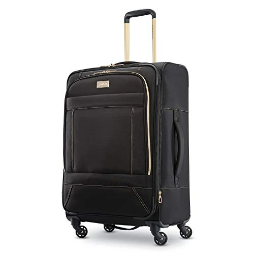 American Tourister Belle Voyage Softside Luggage With Spinner Wheels, Black, Checked-Medium 25-Inch 3 American Tourister Belle Voyage Softside Luggage With Spinner Wheels, Black, Checked-Medium 25-Inch