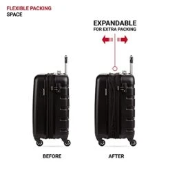 SwissGear 7366 Hardside Expandable Luggage With Spinner Wheels, Black, Carry-On 18-Inch 14 SwissGear 7366 Hardside Expandable Luggage With Spinner Wheels, Black, Carry-On 18-Inch -Samsonite Shop 419uNSyQ3FS