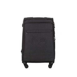 Cloe Checked Medium 24 Inch Luggage With 360º-spinner Wheels In Black Color