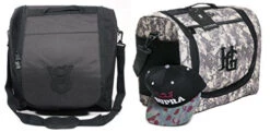 HG 24 Cap Carrier Luggage Set Of 2 With Free New Era Socks- (Black/Desert)