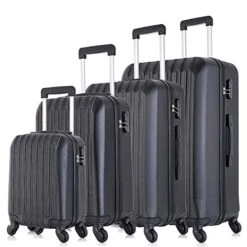 4PCS Travel Luggage Set Carry On Luggage With Spinner Wheels ABS Trolley Spinner Suitcase W/Lock (Black) -Samsonite Shop 41BgplR6lgL 7301b1ed b18f 46fe be48 396e265d2ebb