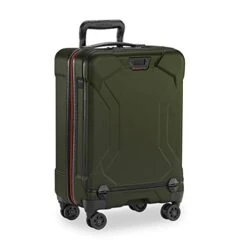 Briggs & Riley Torq Hardside Carry On Luggage With Spinner Wheels 22 Inch. USB Charging Port, TSA-Friendly Locks, Easy Access Hinged Front Pocket, Green