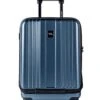New Storm Carry-on Luggage - TSA Combination Lock - Spinner Goodyear Wheels – Carry-on Front Laptop Compartment - YKK Zipper - Integrated USB Charging Hub - Blue