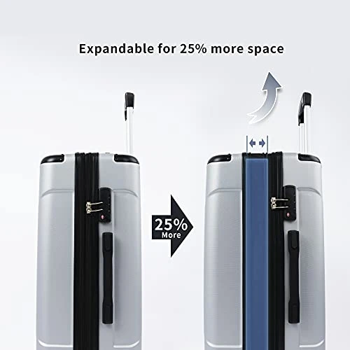 Merax 3 Piece Luggage Sets ABS Expandable Spinner Suitcase With TSA Lock 20 Inch 24 Inch 28 Inch 9 Merax 3 Piece Luggage Sets ABS Expandable Spinner Suitcase With TSA Lock 20 Inch 24 Inch 28 Inch - Image 7