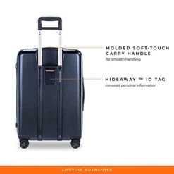 Briggs & Riley Sympatico Hardside Medium Spinner Luggage, Matte Navy, 27-Inch Checked -Samsonite Shop 41DKRJZSFvL