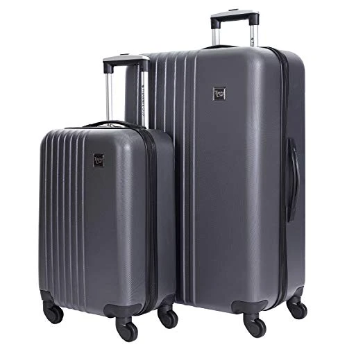 Travelers Club Cosmo Hardside Spinner Luggage, Charcoal Grey, 2-Piece Set (20/28) 3 Travelers Club Cosmo Hardside Spinner Luggage, Charcoal Grey, 2-Piece Set (20/28)