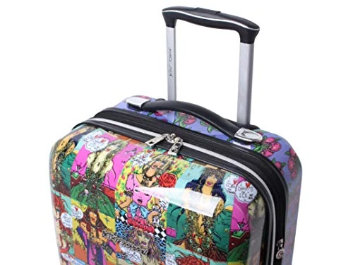 Betsey Johnson 30 Inch Checked Luggage Collection - Expandable Scratch Resistant (ABS + PC) Hardside Suitcase - Designer Lightweight Bag With 8-Rolling Spinner Wheels (Girls Print) 4 Betsey Johnson 30 Inch Checked Luggage Collection - Expandable Scratch Resistant (ABS + PC) Hardside Suitcase - Designer Lightweight Bag With 8-Rolling Spinner Wheels (Girls Print) - Image 2