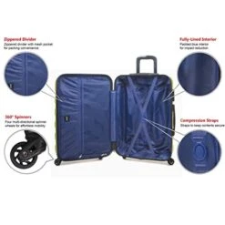 Hipack Prime Suitcases Hardside Luggage With Spinner Wheels, Green, 3-Piece Set (20/24/28) -Samsonite Shop 41H4rWi2RCL