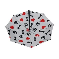 XLING Automatic Umbrellas Love Animal Dog Paw Print Anti-Slip Windproof Compact Rain Umbrella For Women Men -Samsonite Shop 41IYB7f3XgL