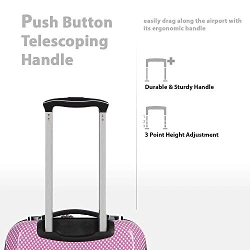 Betsey Johnson Designer 20 Inch Carry On - Expandable (ABS + PC) Hardside Luggage - Lightweight Durable Suitcase With 8-Rolling Spinner Wheels For Women (20in, Flamingo Strut) 7 Betsey Johnson Designer 20 Inch Carry On - Expandable (ABS + PC) Hardside Luggage - Lightweight Durable Suitcase With 8-Rolling Spinner Wheels For Women (20in, Flamingo Strut) - Image 5