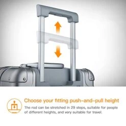 Bamboo Wolf 24-inch Aluminum-Magnesium Alloy Carry-on Hardside Suitcase Hard Shell Luggage, Built-In TSA Lock, Zipperless Fashion With Spinner Wheels For Travel / Business, Silver -Samsonite Shop 41JGJagRzqL