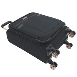 Kensie Women's Hudson Softside 3-Piece Spinner Luggage Set, Black With Rose Gold, (20/24/28) -Samsonite Shop 41JH GpmAuL