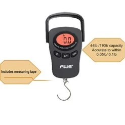 American Weigh Scales - PK Series Industrial Digital Hanging Scale, Black, 110 X 0.05lbs - PK-110 -Samsonite Shop 41K 4C0dCuL