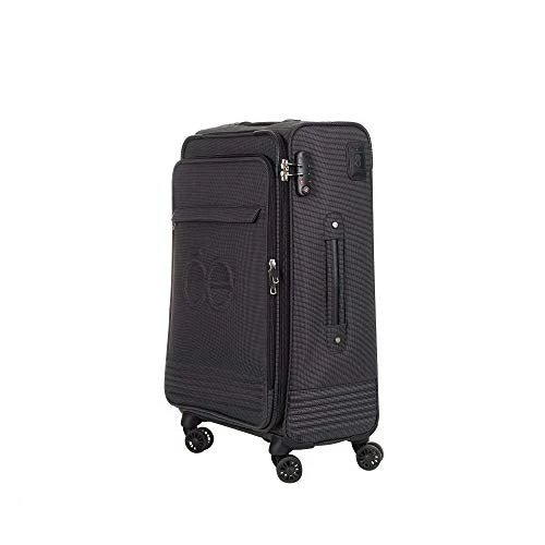 Cloe Checked Medium 24 Inch Luggage With 360º-spinner Wheels In Black Color 5 Cloe Checked Medium 24 Inch Luggage With 360º-spinner Wheels In Black Color - Image 3
